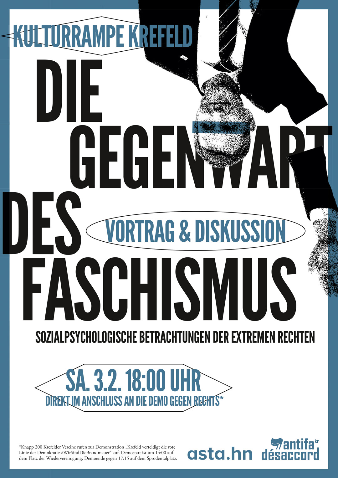 Antifaschismus Vortrag Plakatdesign
