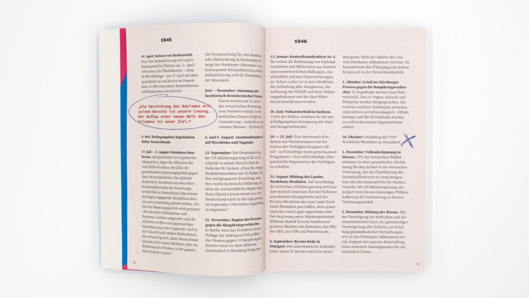 VVN-BdA NRW 75 Jahre Buch Editorial Design